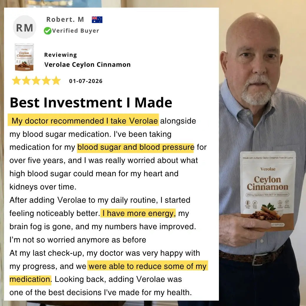 Five-star verified review of Verolae Ceylon Cinnamon by Robert M